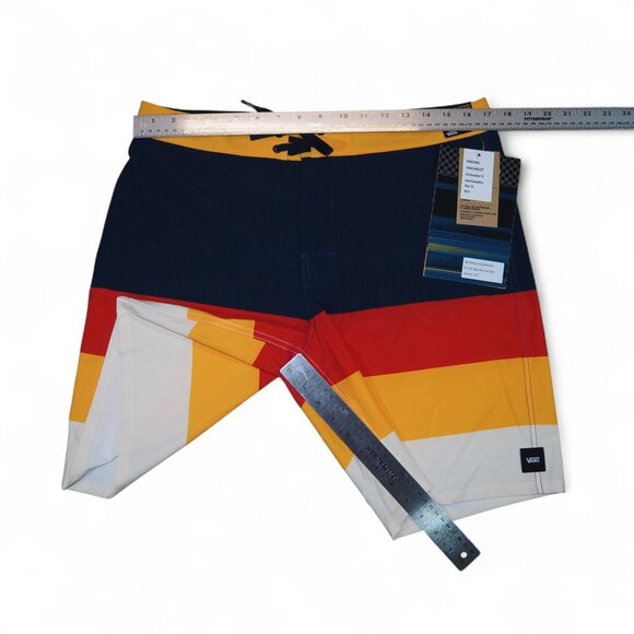 Vans Era Boardshort 19" Outseam Sample Men's 32 x 8 "Dress Blues - Saffron" NWT - Picture 8 of 10